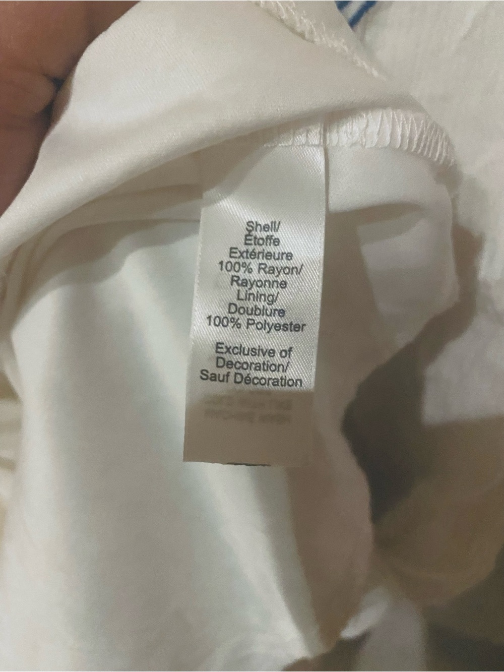 Maurices Cream and Blue Embroidered Mini Dress - Picture 7 of 8